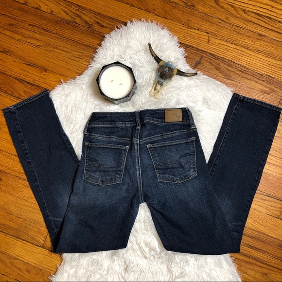 American Eagle straight leg denim blue jeans - Picture 2 of 6